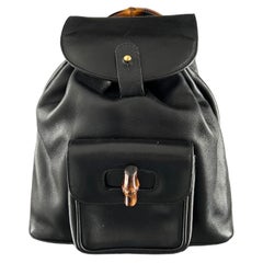 Gucci Zaino PM Bamboo Pelle Nero