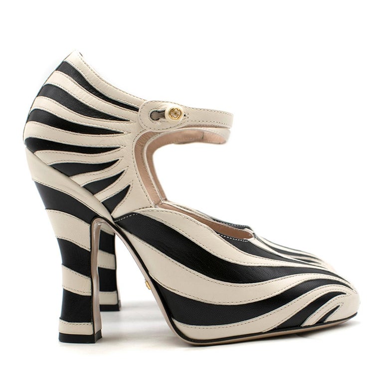 Gucci Zebra Leather Pumps 5.5 For Sale at 1stDibs | gucci zebra shoes, gucci  zebra shoes price