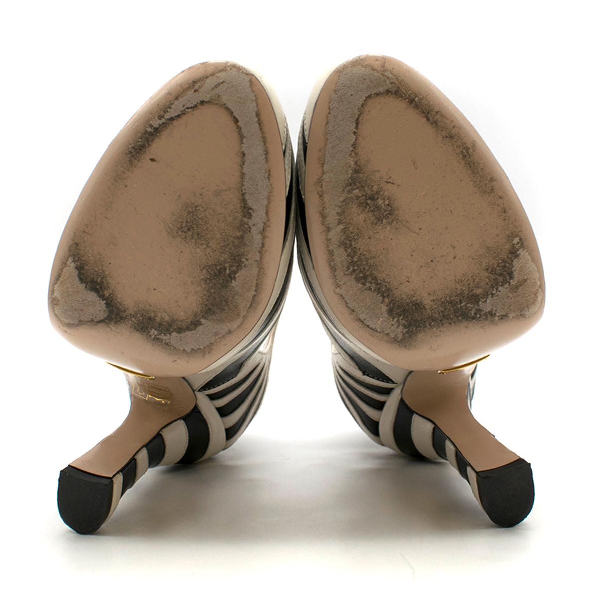 Gucci Zebra Leather Pumps 5.5 For Sale at 1stDibs gucci zebra heels