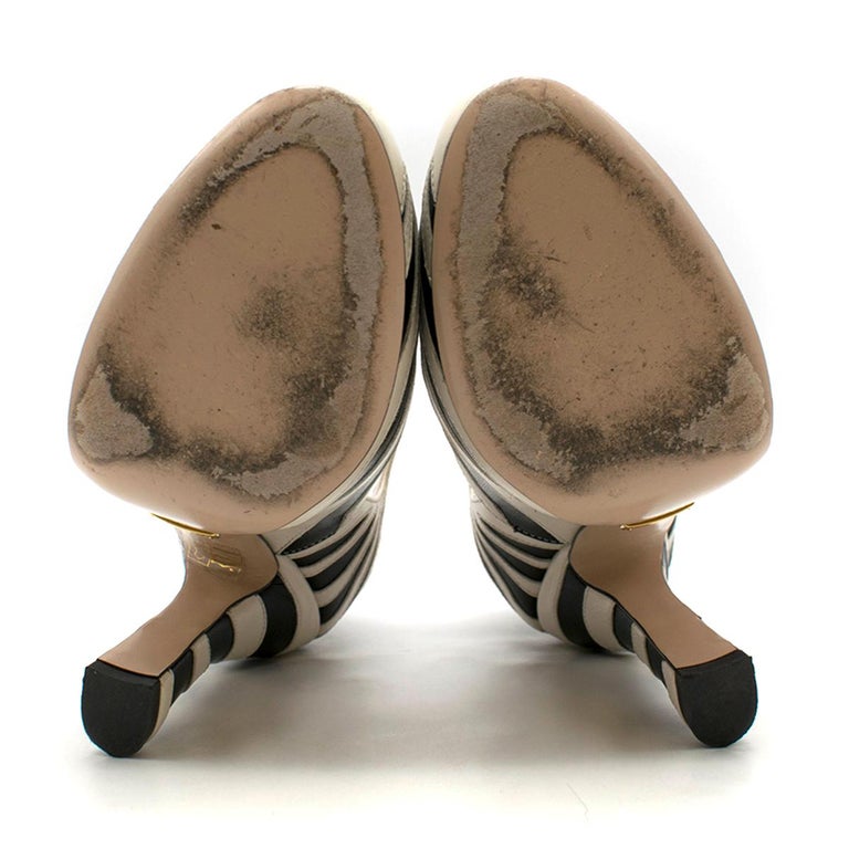 Gucci Zebra Leather Pumps 5.5 For Sale at 1stDibs gucci zebra shoes