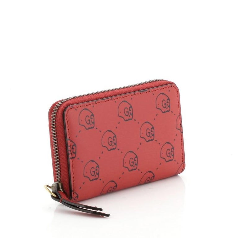 Gucci Zip Around Card Case GucciGhost Leather at | small zip around wallet