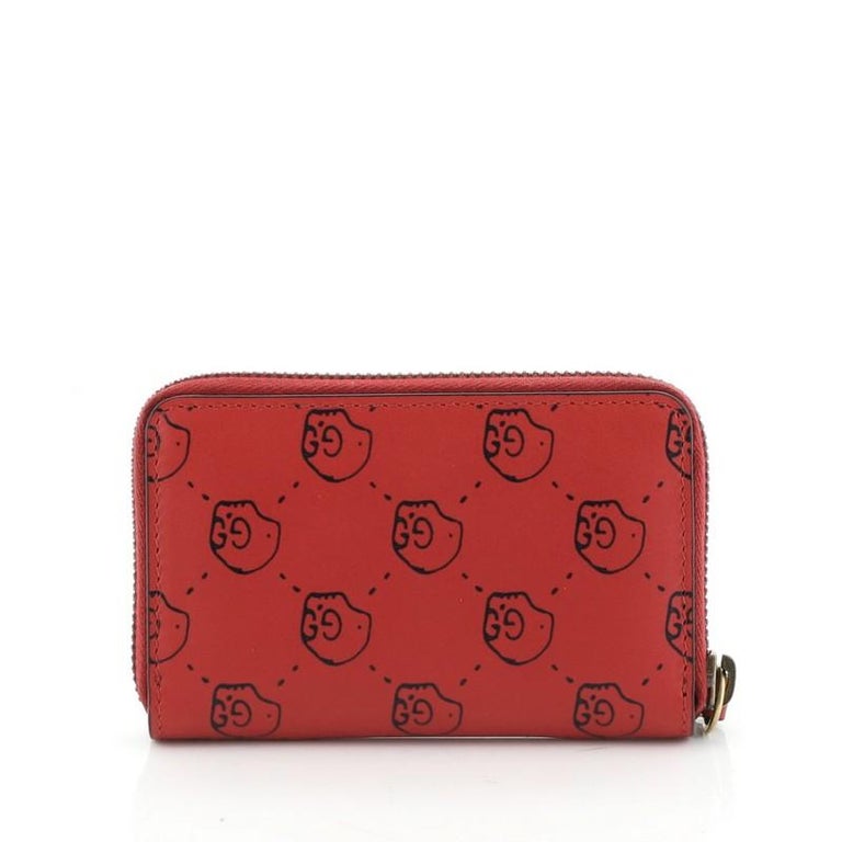 Gucci Zip Around Card Case GucciGhost Leather at 1stDibs | small zip around