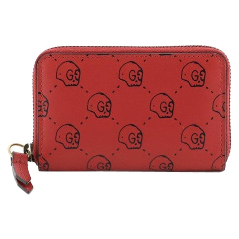 Gucci Zip Around Card Case GucciGhost Leather at 1stDibs | small zip ...