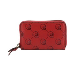 Gucci Zip Around Card Case GucciGhost Leather 