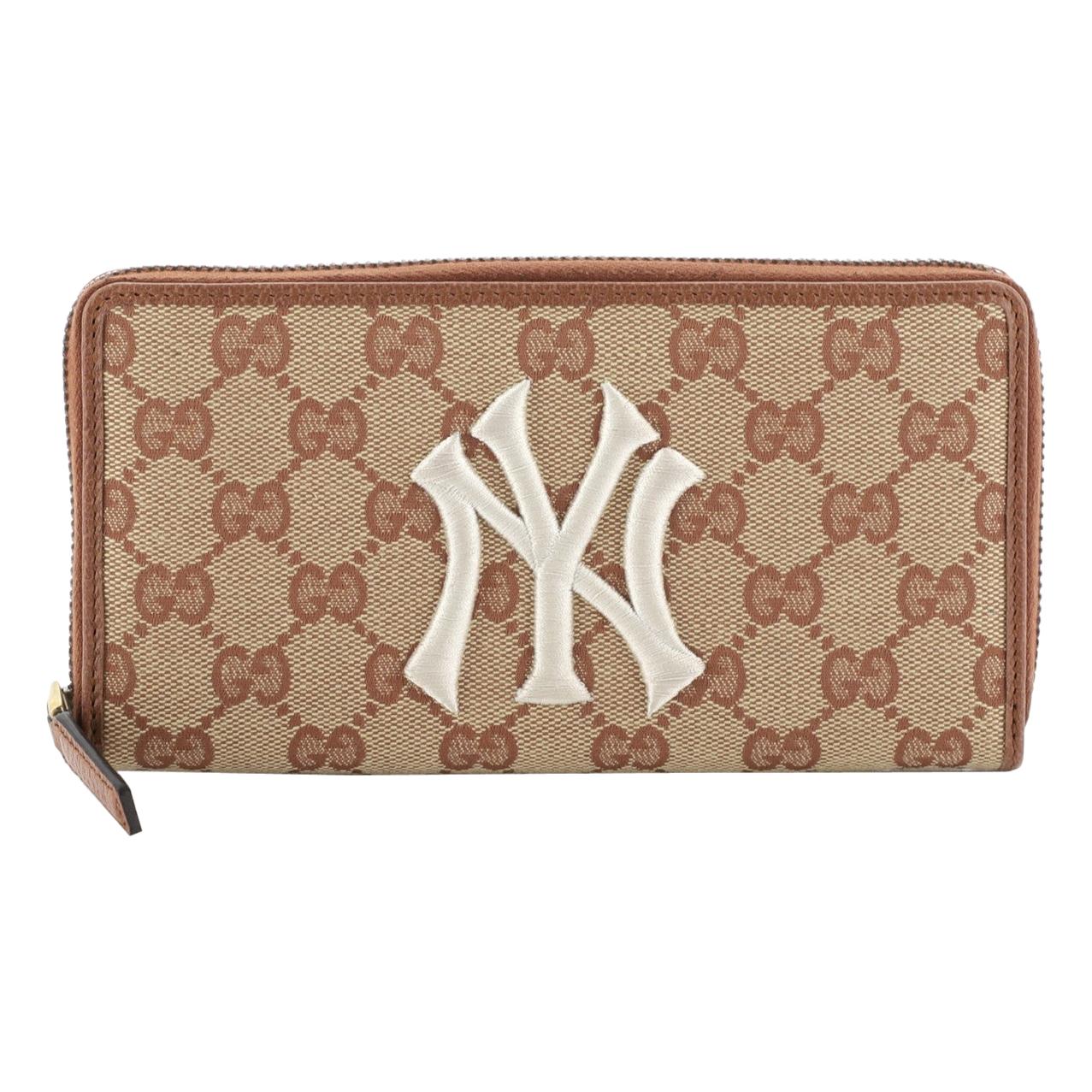 Gucci Zip Around Wallet Embroidered GG Canvas