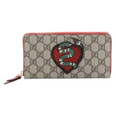 Gucci Zip Around Wallet GG Coated Canvas with Applique