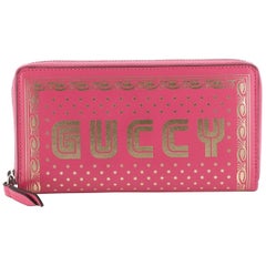 Gucci Zip Around Wallet Limited Edition Printed Leather