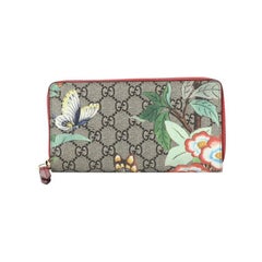 Gucci Zip Around Wallet Tian Print GG Coated Canvas