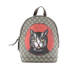 Gucci Zip Backpack Bosco Print GG Coated Canvas Small