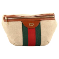 Gucci Zip Belt Bag Vintage Web Canvas Large