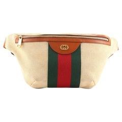 Gucci Zip Belt Bag Vintage Web Canvas Large