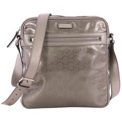 Used Gucci Zip Crossbody Bag GG Imprime Medium