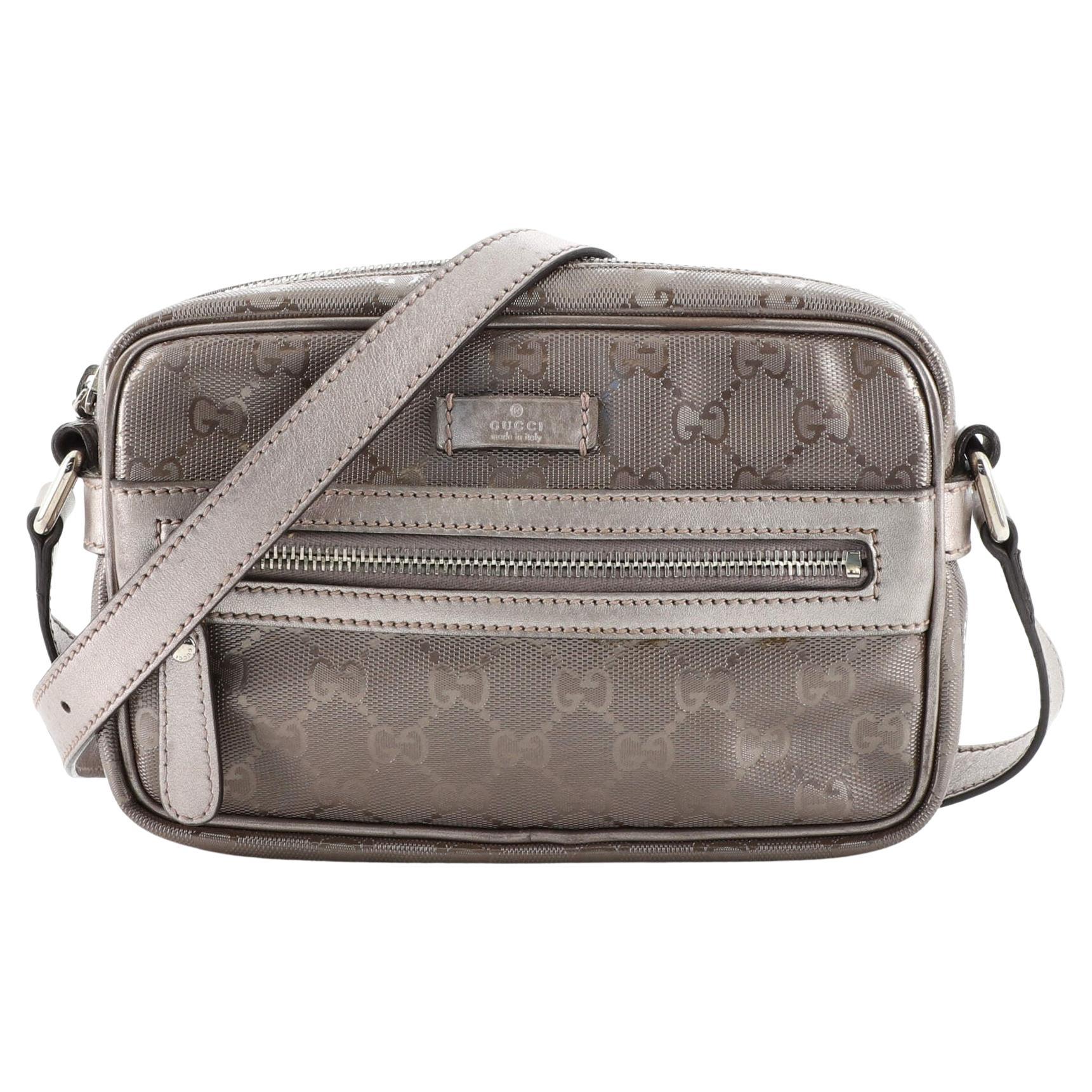 Gucci Supreme Gg Monogram Camera 232187 Brown Coated Canvas Cross Body