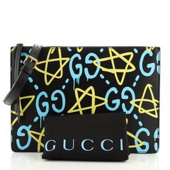 Gucci Zip Messenger Bag GucciGhost Leather Large