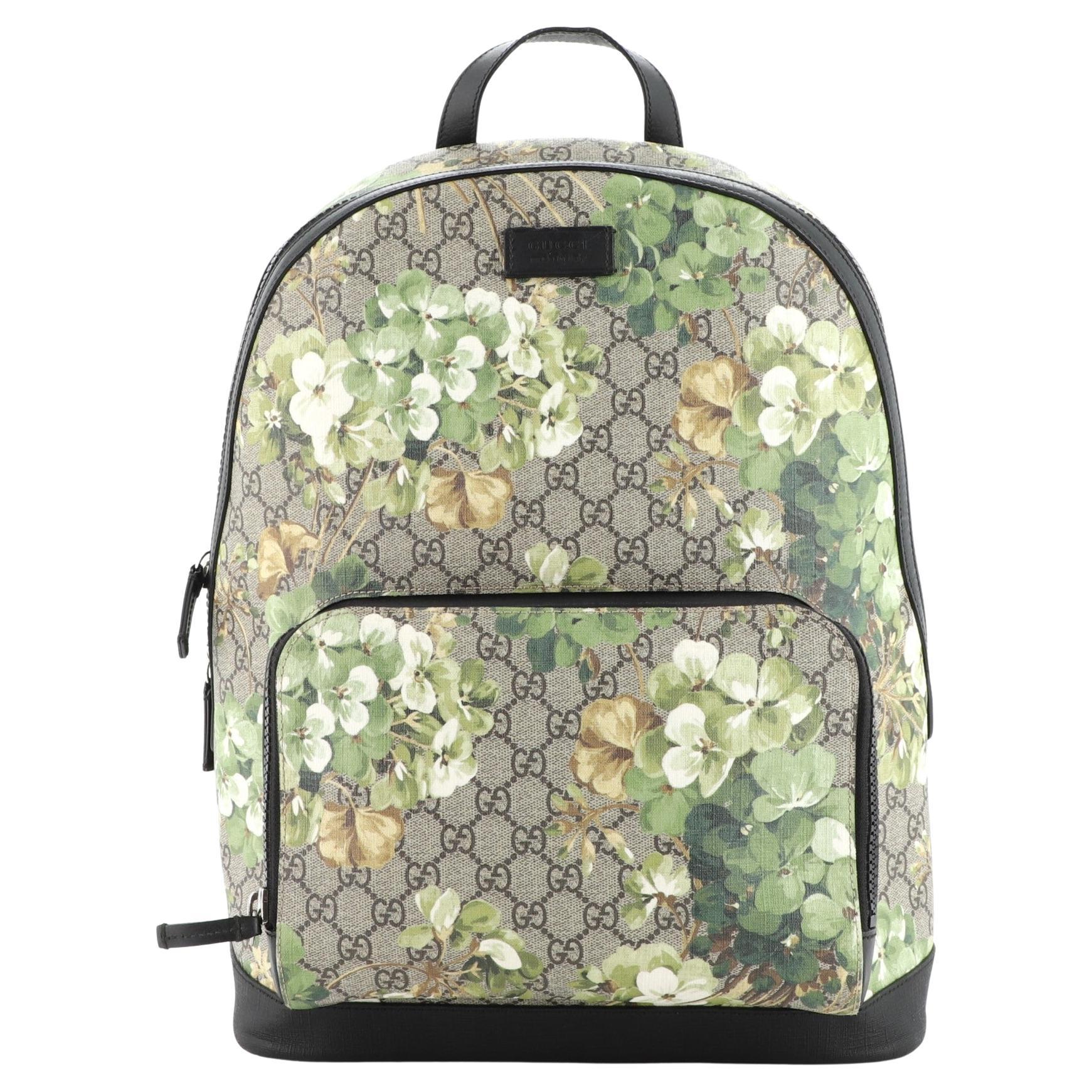 Gucci Zip Pocket Backpack Blooms Print GG Coated Canvas Medium