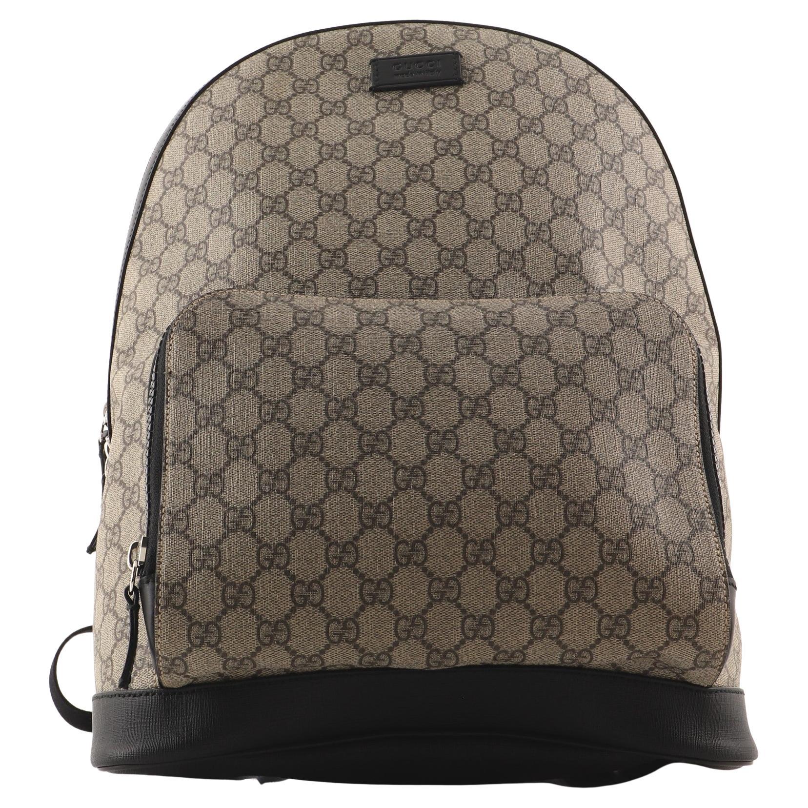 Gucci Buckle Backpack GG Coated Canvas Medium at 1stDibs