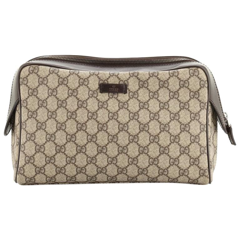 Gucci Zip Pouch GG Coated Canvas Small