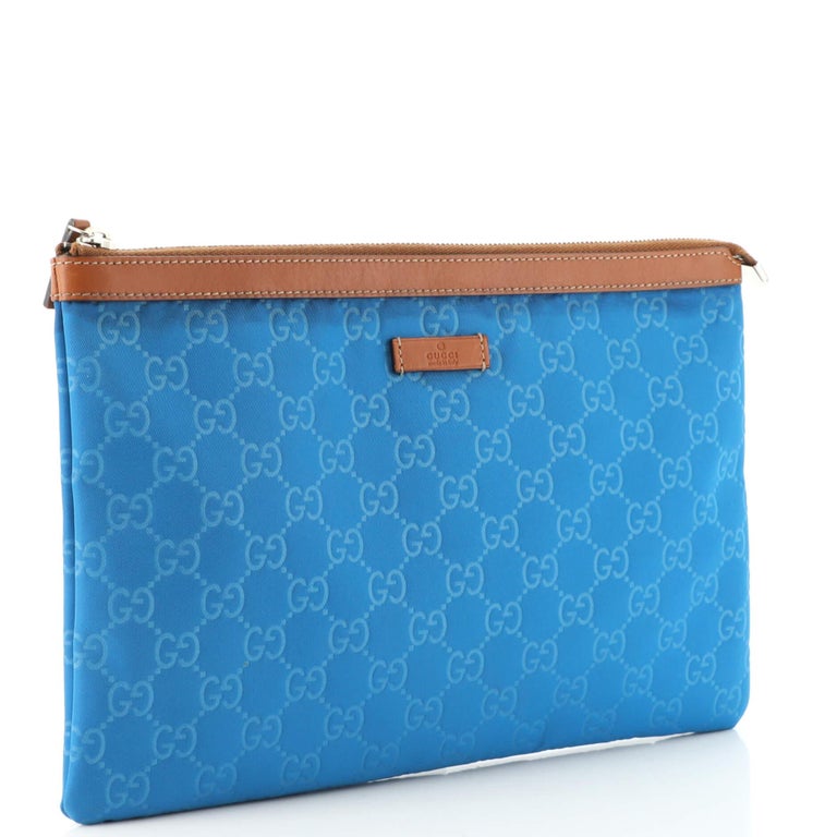 Gucci Zip Pouch GG Nylon Medium For Sale at 1stDibs