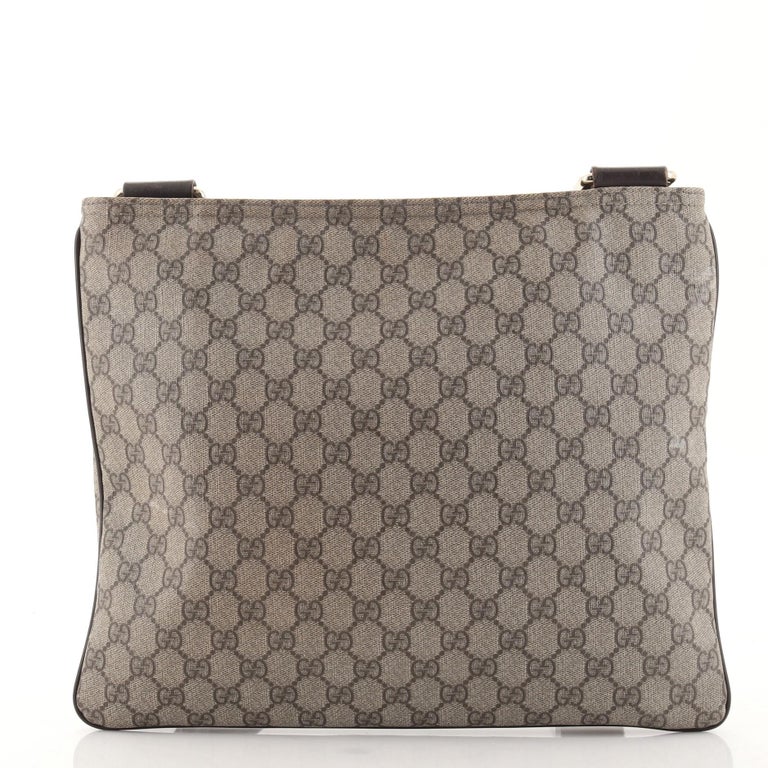 Gucci Zip Top Messenger Bag GG Coated Canvas Large at 1stDibs