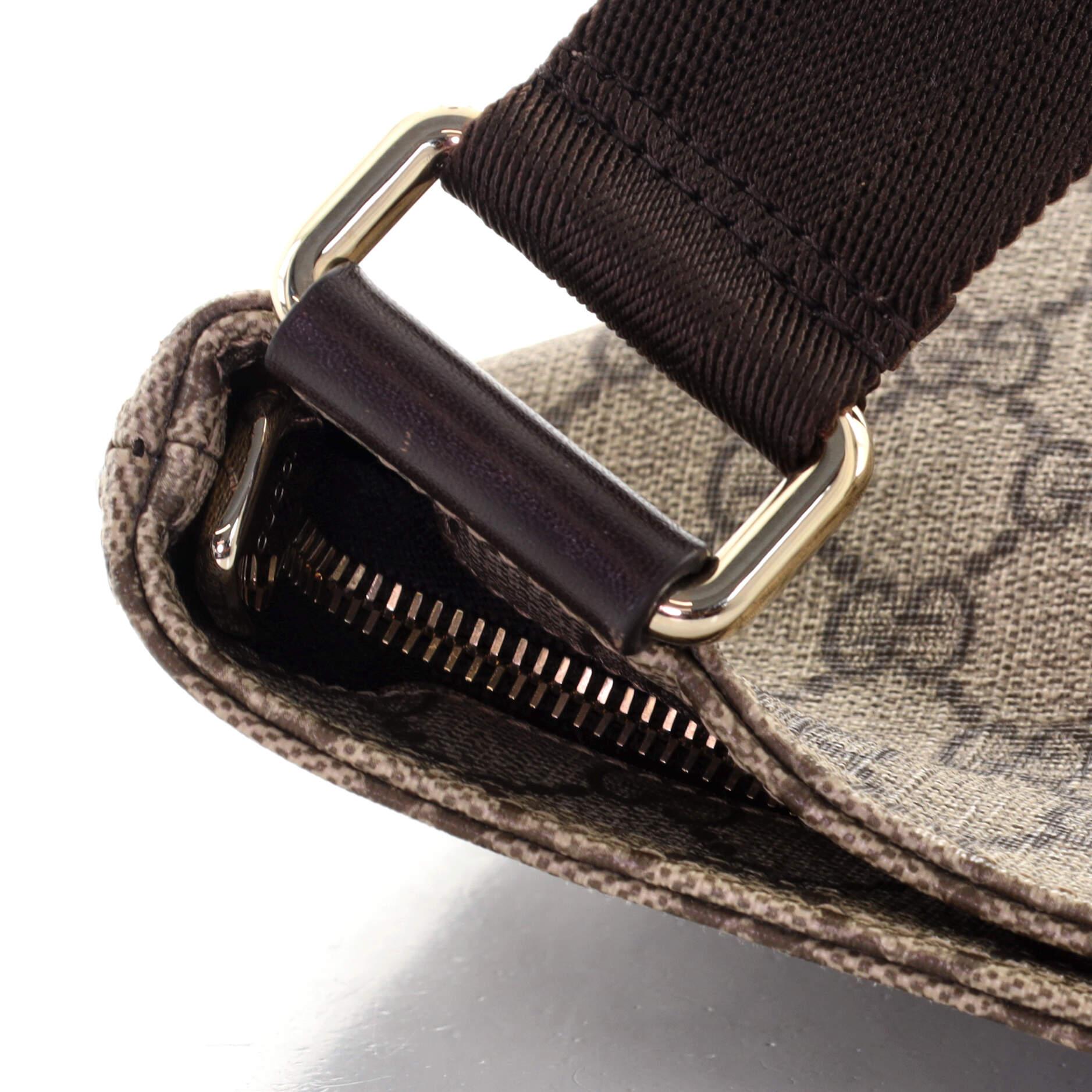 Gucci Zip Top Messenger Bag GG beschichtetem Segeltuch groß 2