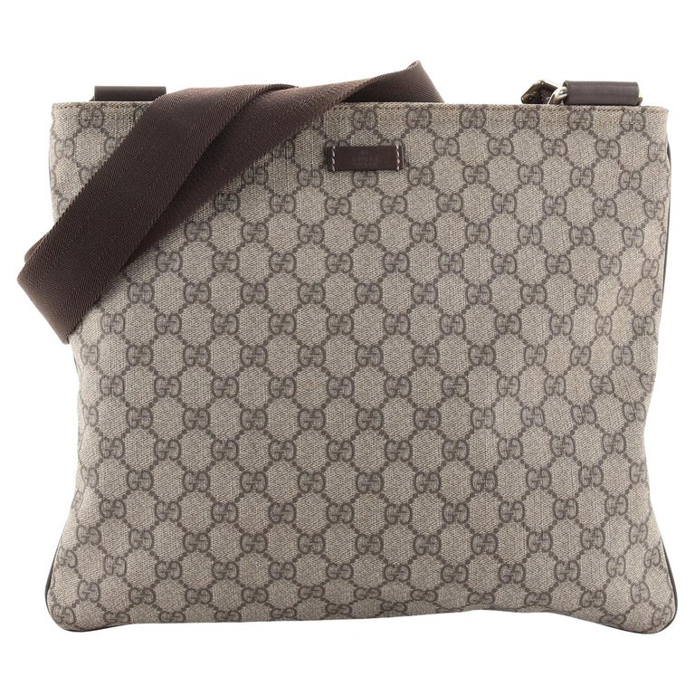 Gucci Zip Top Messenger Bag GG Coated Canvas Large at 1stDibs
