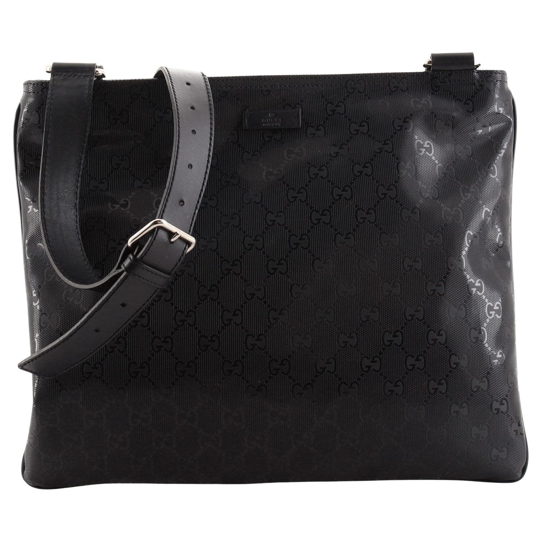 Gucci Zip Top Messenger Bag GG Coated Canvas Large at 1stDibs