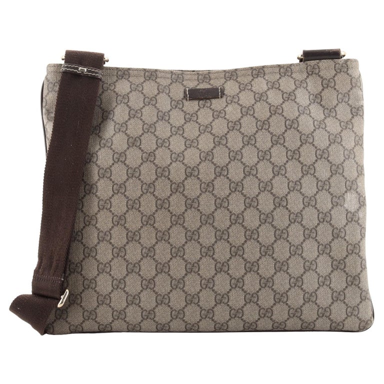 Gucci Zip Top Messenger Bag GG Coated Canvas Large at 1stDibs