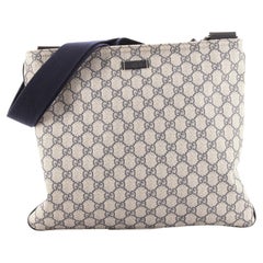 Gucci Zip Top Messenger Bag GG Coated Canvas Large