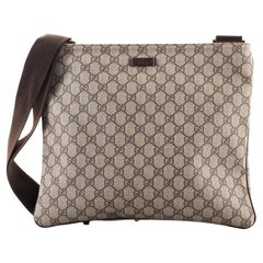 Gucci Zip Top Messenger Bag GG beschichtetem Segeltuch groß