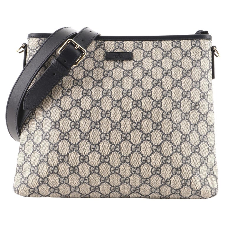 Gucci Zip Top Messenger Bag GG Coated Canvas Medium For Sale at 1stDibs