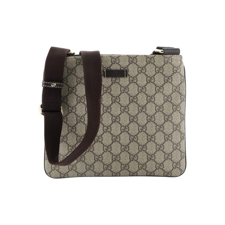 Gucci Zip Top Messenger Bag GG Coated Canvas Small at 1stDibs