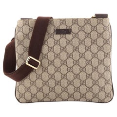 Gucci Zip Top Messenger Bag GG Coated Canvas Small