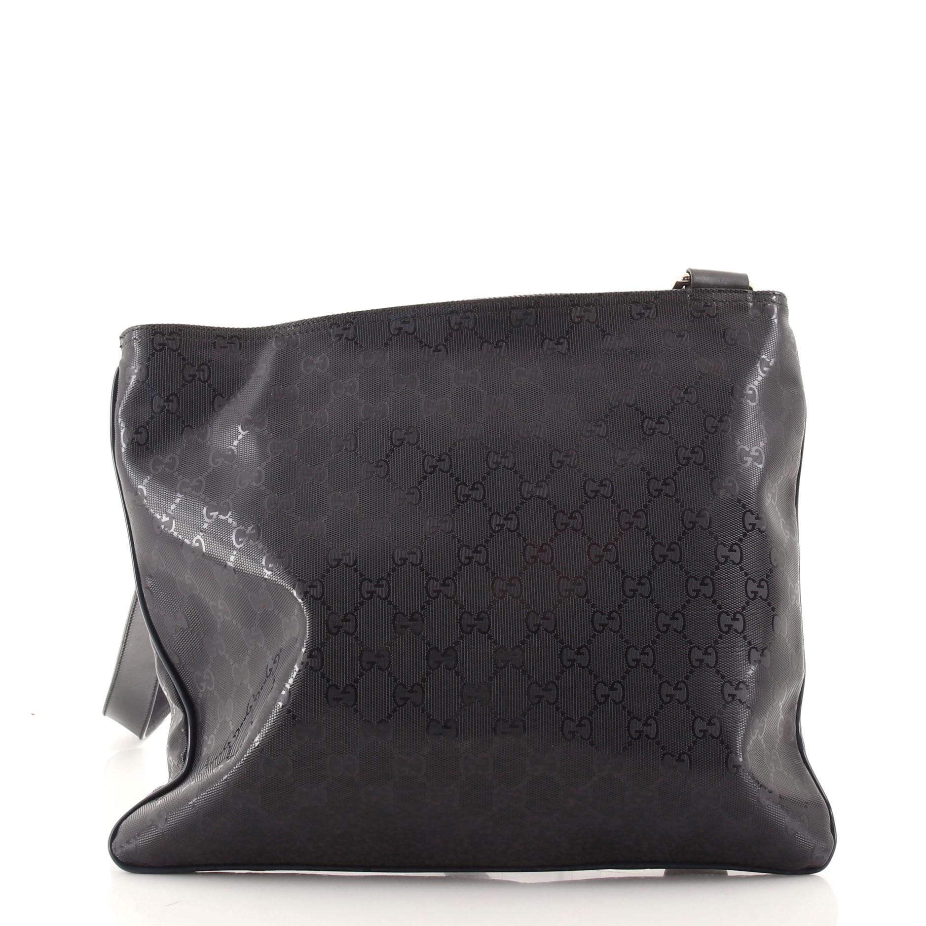 Gucci Messenger Bag mit Reißverschluss GG Imprime Medium (Schwarz)