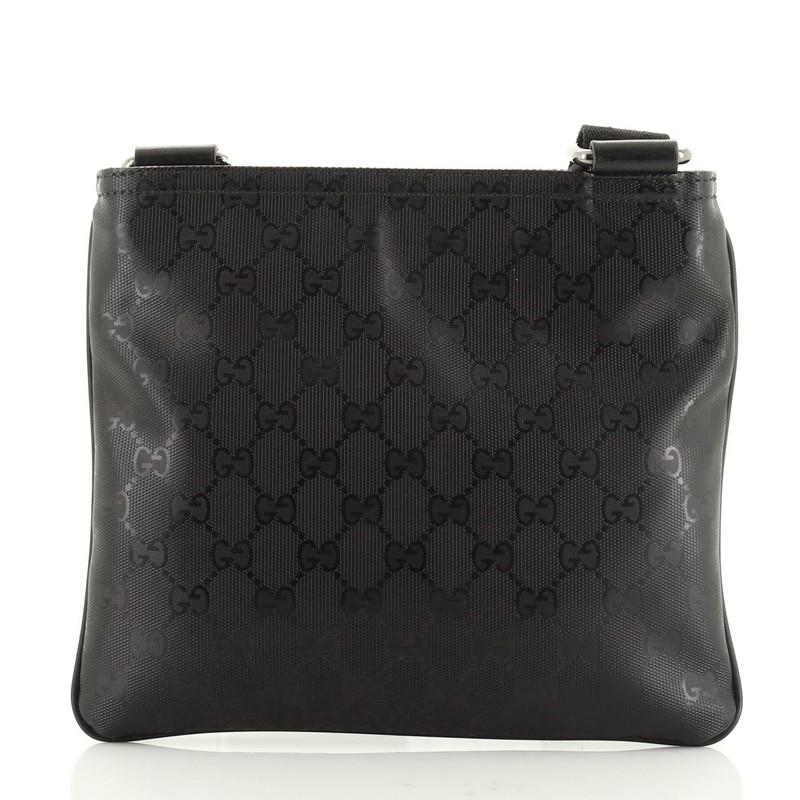 Black Gucci Zip Top Messenger Bag GG Imprime Small 