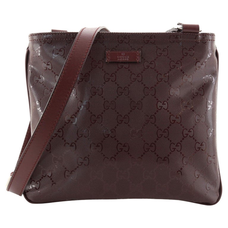 Gucci Zip Top Messenger Bag GG Imprime Small For Sale at 1stDibs