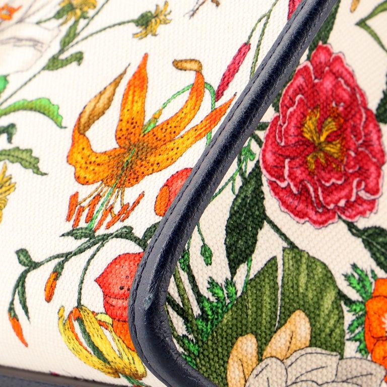 Gucci Zip Tote Flora Canvas Large at 1stDibs