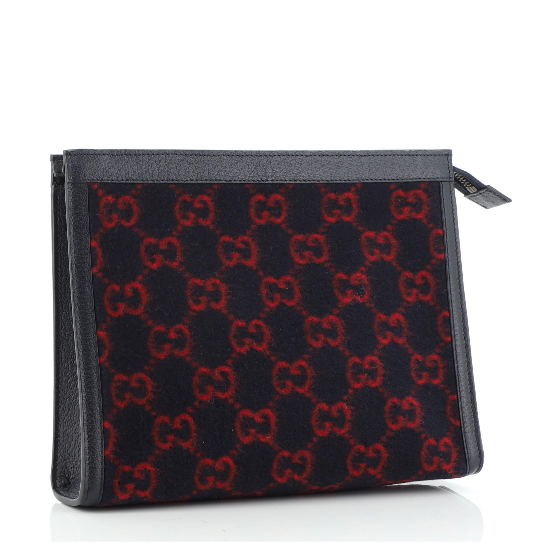 gucci wool pouch