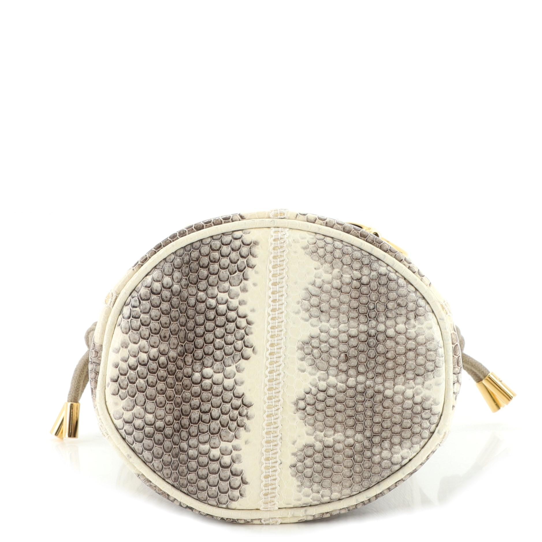 da uomo o donna Gucci Zumi Borsa a secchiello in pelle di serpente Mini
