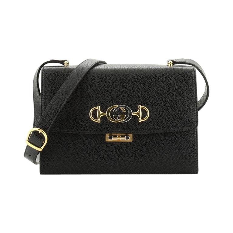 Gucci Zumi Flap Shoulder Bag Leather Small at 1stDibs