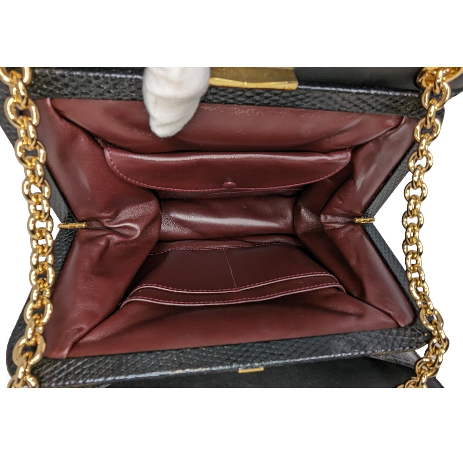 Gucci Zumi Lizard Frame Shoulder Bag 2