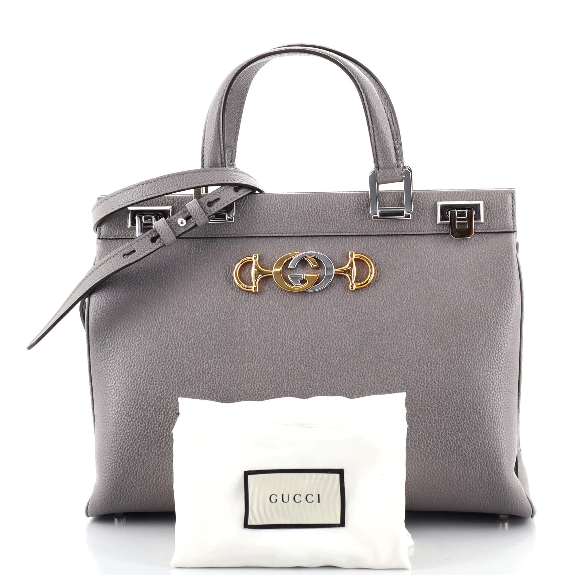 Gucci Zumi Top Handle Bag Leather Medium at 1stDibs