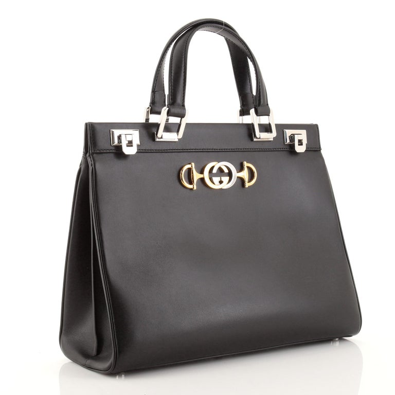Gucci Zumi Top Handle Bag Leather Medium at 1stDibs