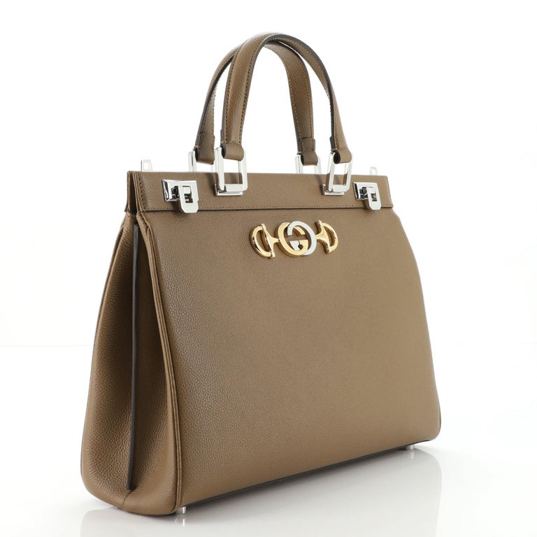Gucci Zumi Top Handle Bag Leather Medium at 1stDibs
