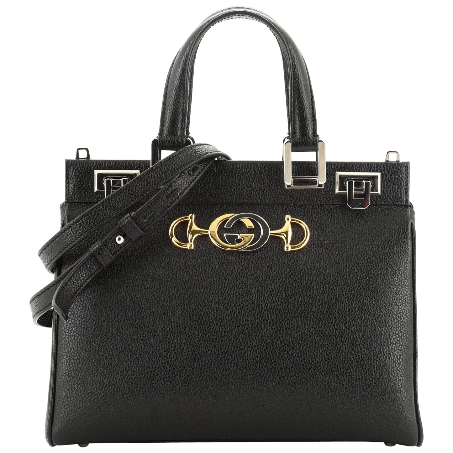 Gucci Zumi Top Handle Bag Leather Small at 1stDibs