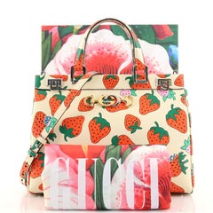 Gucci Zumi Top Handle Bag Printed Leather Medium