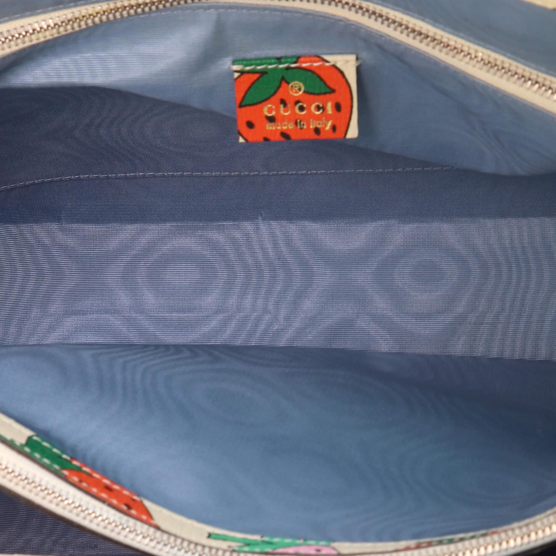 Gucci Zumi Top Handle Bag Printed Leather Medium In Good Condition For Sale In NY, NY