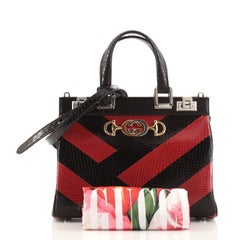 Gucci Zumi Top Handle Bag Python Small