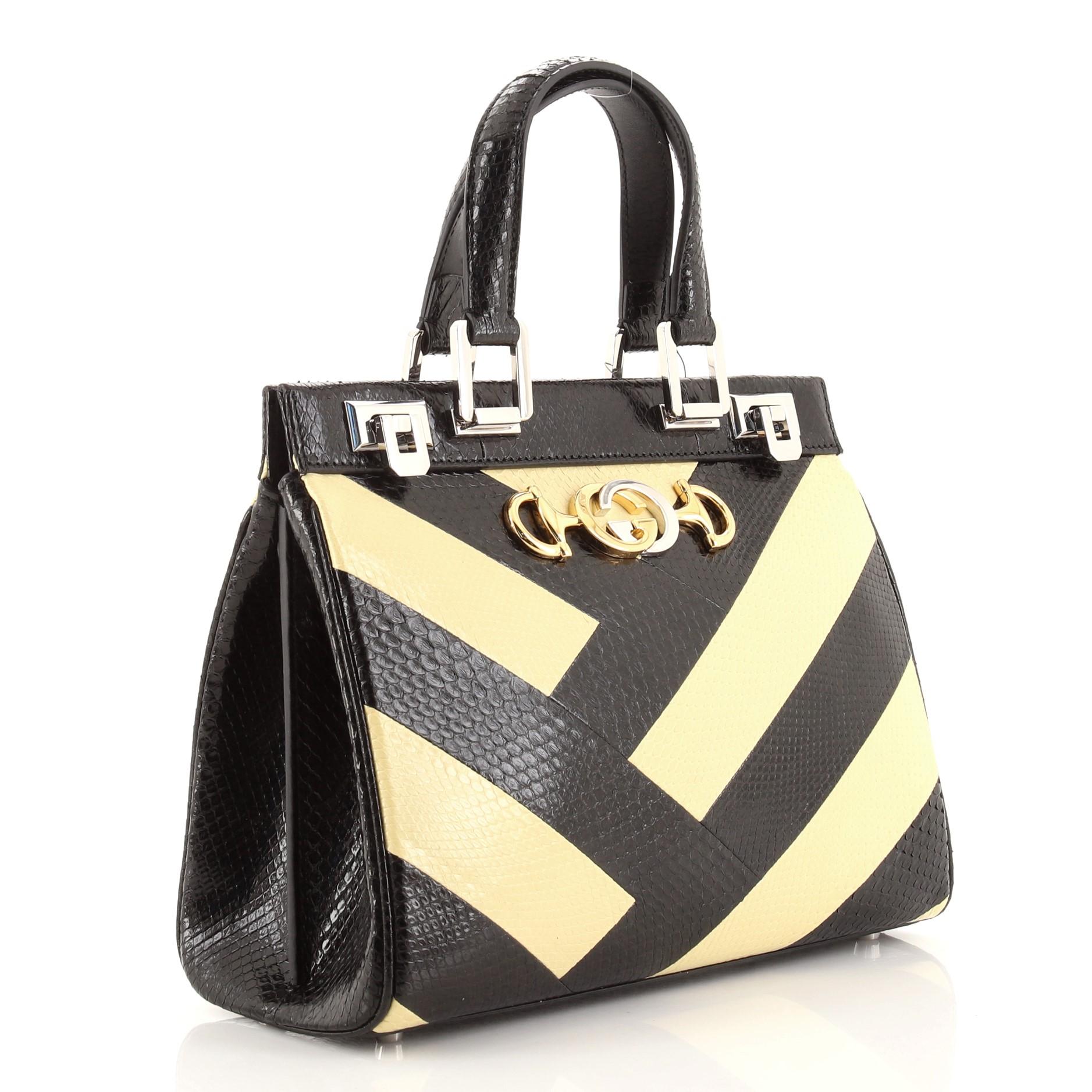 gucci zumi python bag