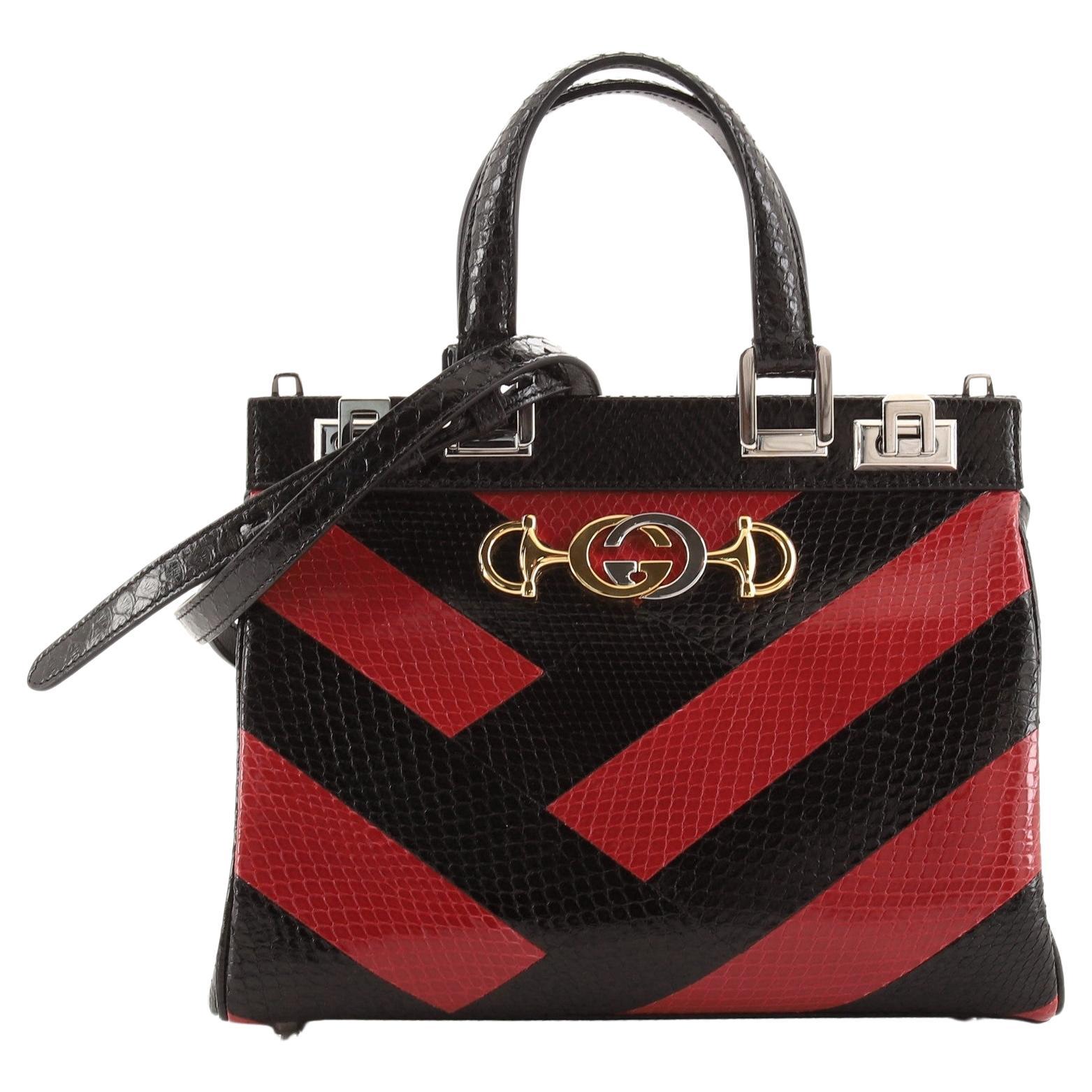 Gucci Zumi Top Handle Tasche Python Klein