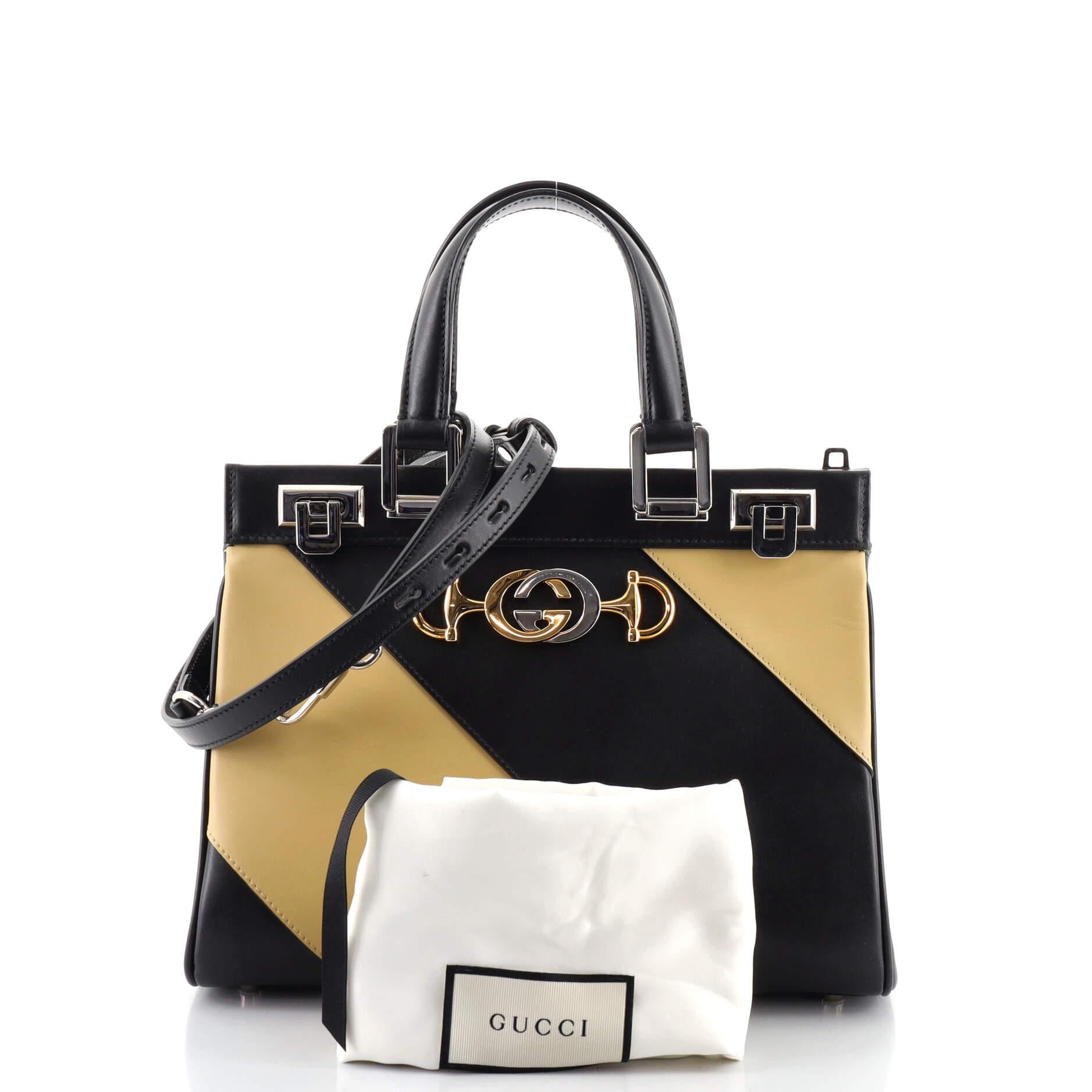 Gucci zumi diagonal stripe small top handle bag sales